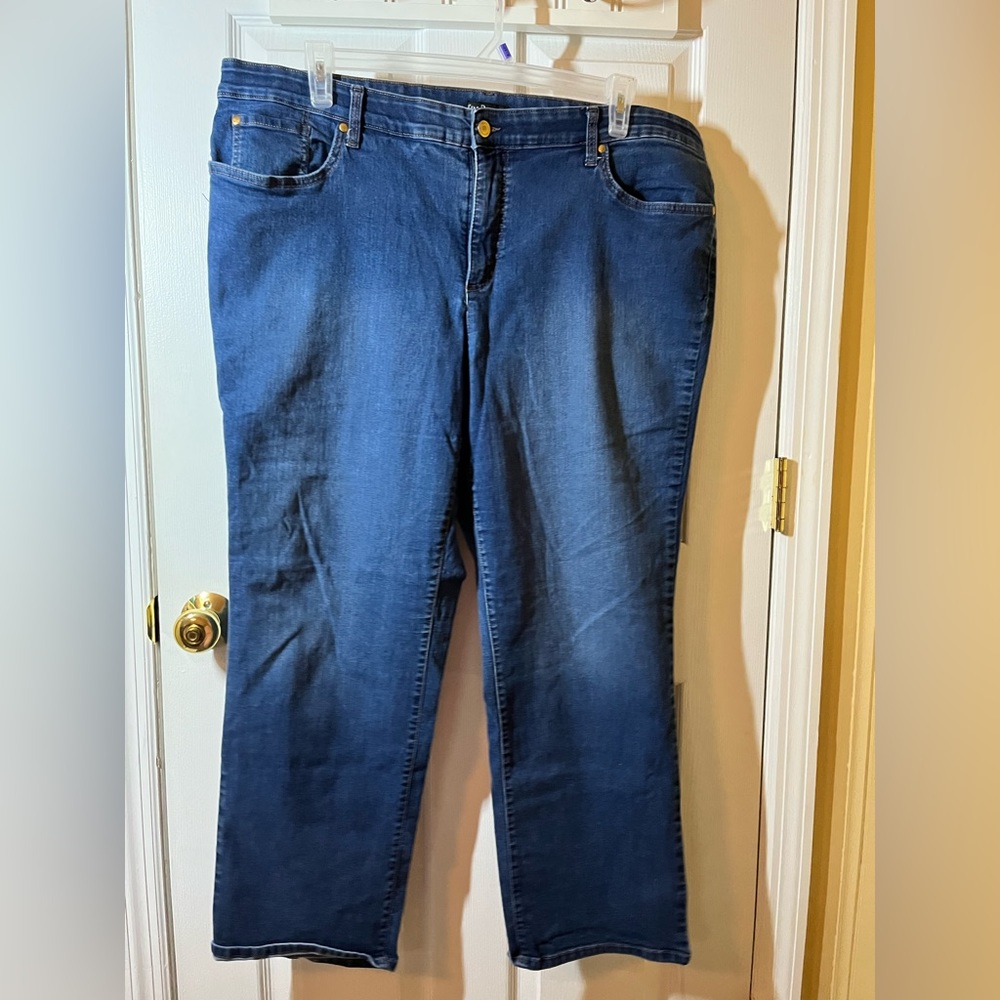 Kim Rogers size 22 SHORT straight leg jeans